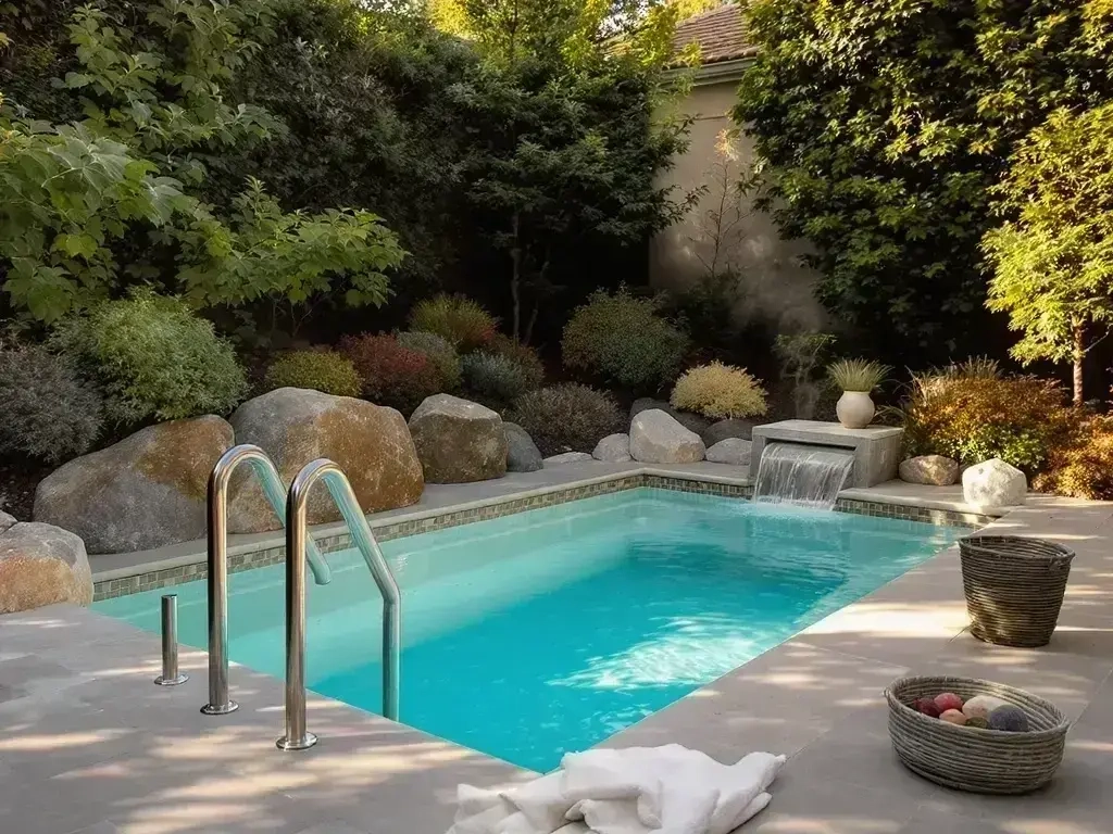 Swim spa and hot tub installation near Kal Beach in Coldstream British Columbia